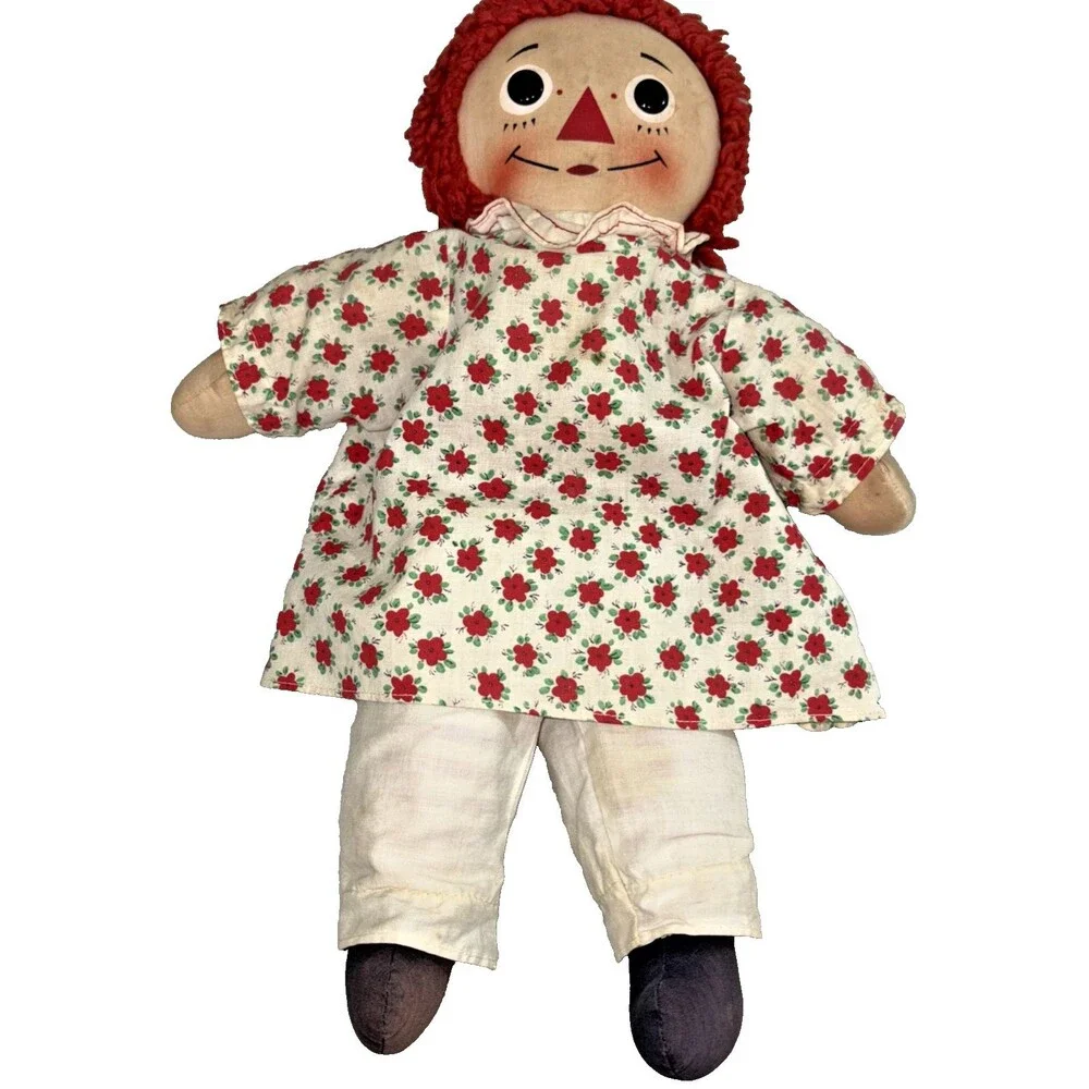 Vintage 1960s Knickerbocker Raggedy Ann Doll Musical (Working) 